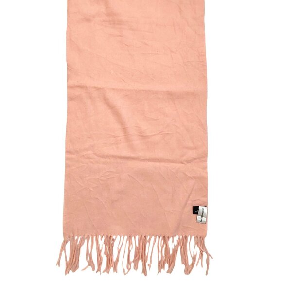 GIORGIO ARMANI Luxury Designer Vintage Logo Embroidered Pink Wool Scarf - Picture 8 of 16